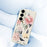 For Samsung Galaxy A27 5G Case Big Flowers Pattern Printing Straight Edge TPU Phone Back Cover - Beige - 5