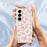 For Samsung Galaxy A27 5G Case Pink Butterflies Pattern Printing Straight Edge TPU Phone Back Cover - Beige - 6