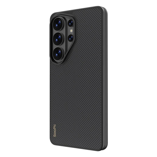 SOOPII for Samsung Galaxy S26 Ultra Magnetic Case Ultra-thin Aramid Fiber + TPU Shockproof Phone Cover - Black - 1