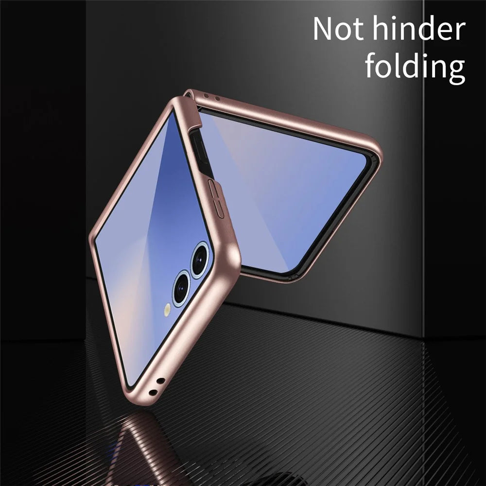 For Samsung Galaxy Z Flip8 Case Skin-Touch Hard PC Phone Cover - Black - 7