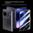 For Huawei Pura X Max Case AG Matte Hinge Protection Phone Cover with HD Clear Screen Protector - Black - 3