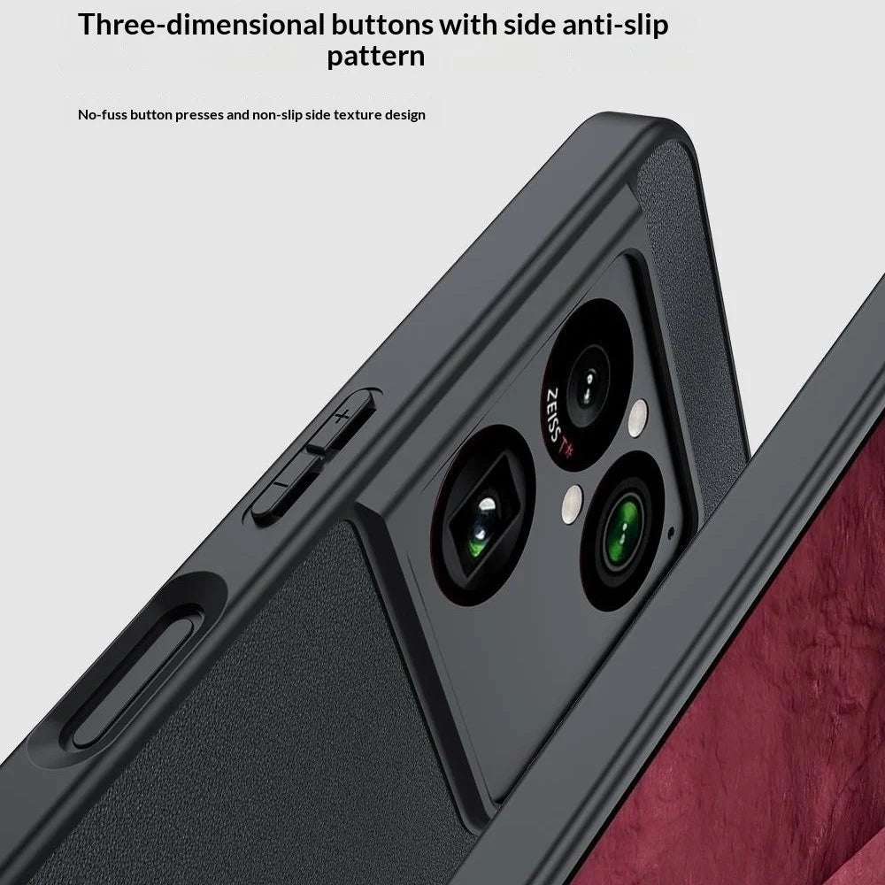 For Sony Xperia 1 VIII Case PU Leather Coated PC + TPU Anti-Drop Phone Cover - Black - 4
