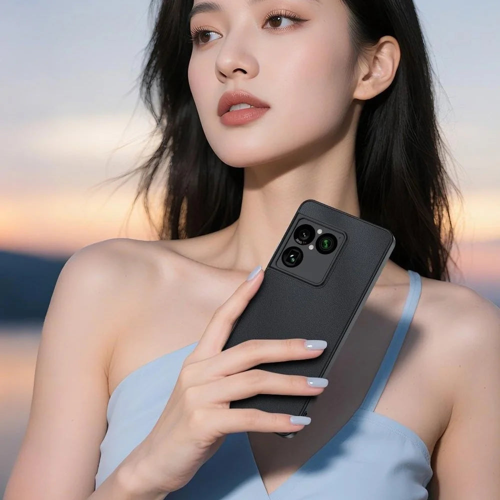 For Sony Xperia 1 VIII Case PU Leather Coated PC + TPU Anti-Drop Phone Cover - Black - 6