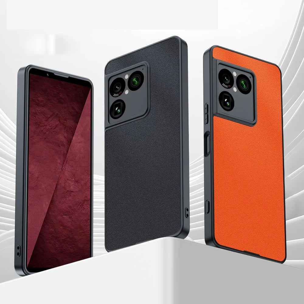 For Sony Xperia 1 VIII Case PU Leather Coated PC + TPU Anti-Drop Phone Cover - Black - 7