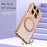 For Motorola Razr Fold 5G Magnetic Case Rotating Kickstand Glitter PU Leather + PC Phone Cover with Screen Protector - Pink - 5