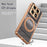 For Motorola Razr Fold 5G Case Rotating Kickstand Carbon Fiber Textured PC Phone Cover with Screen Protector - Black - 4