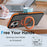 For iPhone 14 Pro Magnetic Case Double Color Rotating Ring Kickstand PC + TPU Phone Cover - Orange - 3