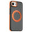 For iPhone 16e  /  17e Magnetic Case Double Color Rotating Ring Kickstand PC + TPU Phone Cover - Orange - 2