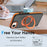 For iPhone 16e  /  17e Magnetic Case Double Color Rotating Ring Kickstand PC + TPU Phone Cover - Orange - 3