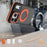 For iPhone 17 Pro Magnetic Case Double Color Rotating Ring Kickstand PC + TPU Phone Cover - Orange - 2