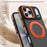 For iPhone 17 Pro Magnetic Case Double Color Rotating Ring Kickstand PC + TPU Phone Cover - Orange - 4
