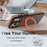 For iPhone 17 Pro Magnetic Case Double Color Rotating Ring Kickstand PC + TPU Phone Cover - Orange - 6