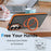 For Samsung Galaxy S24+  /  S25+ Magnetic Case Double Color Rotating Ring Kickstand PC + TPU Phone Cover - Orange - 3