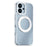 For iPhone 17 Magnetic Case Rotating Ring Kickstand Dual Color Acrylic + TPU Clear Phone Cover - White - 2