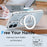 For iPhone 17 Magnetic Case Rotating Ring Kickstand Dual Color Acrylic + TPU Clear Phone Cover - White - 3