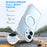 For iPhone 17 Magnetic Case Rotating Ring Kickstand Dual Color Acrylic + TPU Clear Phone Cover - White - 7