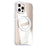 For iPhone 12 Pro Max Magnetic Case Rotating Ring Kickstand Dual Color Acrylic + TPU Clear Phone Cover - White - 2