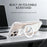 For iPhone 12 Pro Max Magnetic Case Rotating Ring Kickstand Dual Color Acrylic + TPU Clear Phone Cover - White - 3