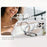For iPhone 12 Pro Max Magnetic Case Rotating Ring Kickstand Dual Color Acrylic + TPU Clear Phone Cover - White - 4