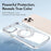 For iPhone 12 Pro Max Magnetic Case Rotating Ring Kickstand Dual Color Acrylic + TPU Clear Phone Cover - White - 5