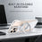 For iPhone 14 Pro Max Magnetic Case Rotating Ring Kickstand Dual Color Acrylic + TPU Clear Phone Cover - White - 3