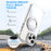 For iPhone 14 Pro Max Magnetic Case Rotating Ring Kickstand Dual Color Acrylic + TPU Clear Phone Cover - White - 7