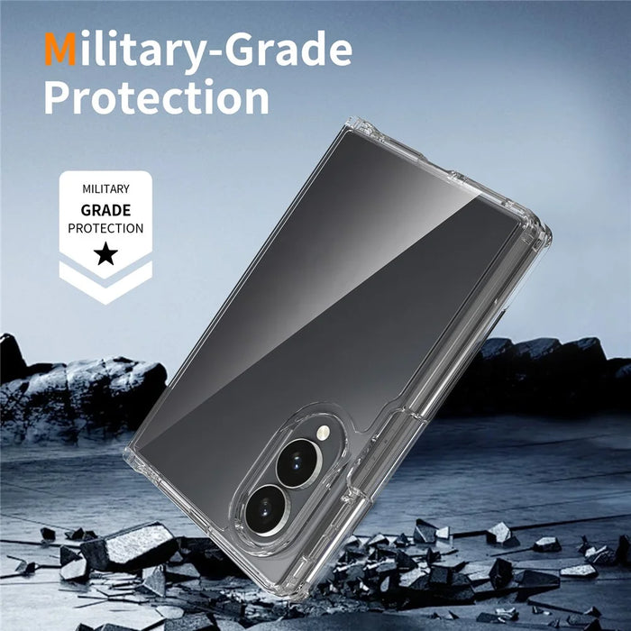 For Samsung Galaxy Z Fold8 Clear Phone Case TPU+Acrylic Shockproof Phone Back Cover - Transparent - 6