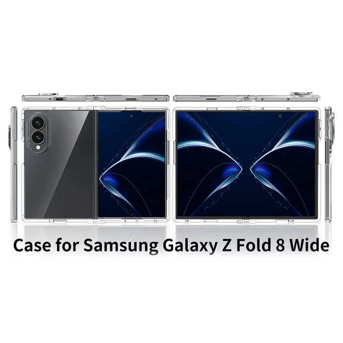 For Samsung Galaxy Z Fold8 Clear Phone Case TPU+Acrylic Shockproof Phone Back Cover - Transparent - 7