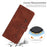For Samsung Galaxy S26 FE Stand Case PU Leather Phone Cover Imprinted Heart Pattern - Brown - 4