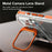 For iPhone 17 Pro Max Case Metal Camera Kickstand Shockproof Clear PC + TPU Phone Cover - Transparent Orange - 4