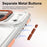 For iPhone 17 Pro Max Case Metal Camera Kickstand Shockproof Clear PC + TPU Phone Cover - Transparent Orange - 6