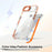 For iPhone Air Case Metal Camera Kickstand Shockproof Clear PC + TPU Phone Cover - Transparent Orange - 3