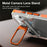 For iPhone Air Case Metal Camera Kickstand Shockproof Clear PC + TPU Phone Cover - Transparent Orange - 4