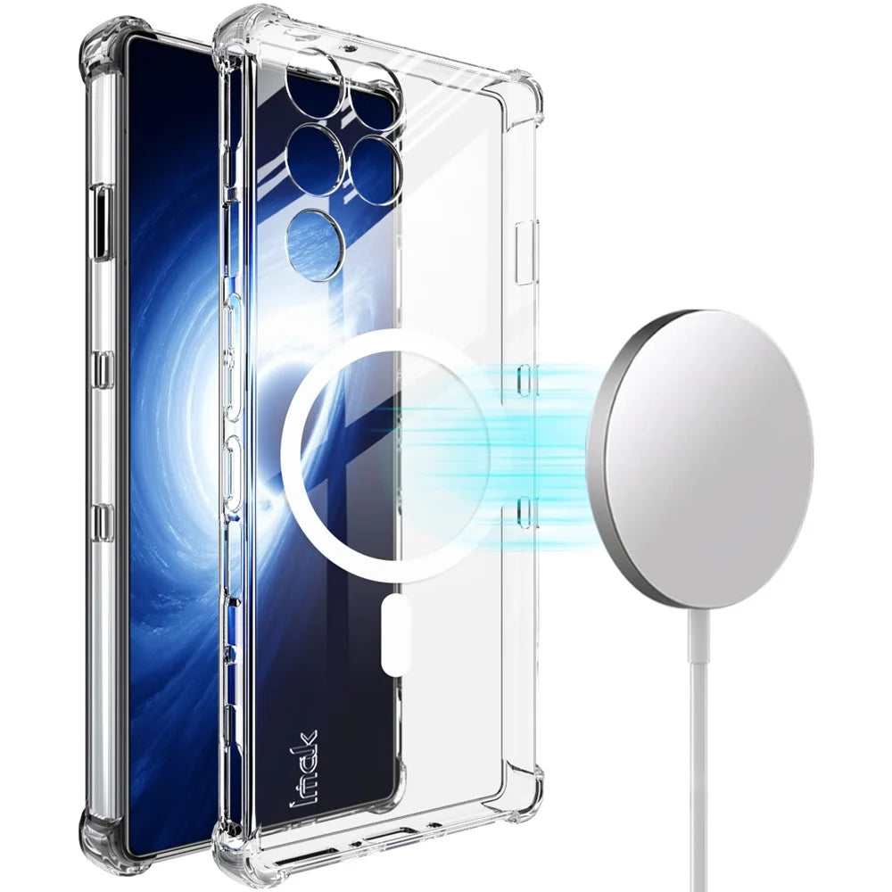 IMAK for ZTE nubia RedMagic 11 Pro 5G  /  11 Pro+ 5G  /  11S Pro 5G  /  11S Pro+ 5G Magnetic Case Airbag Shockproof Protection TPU Phone Cover - Transparent - 1