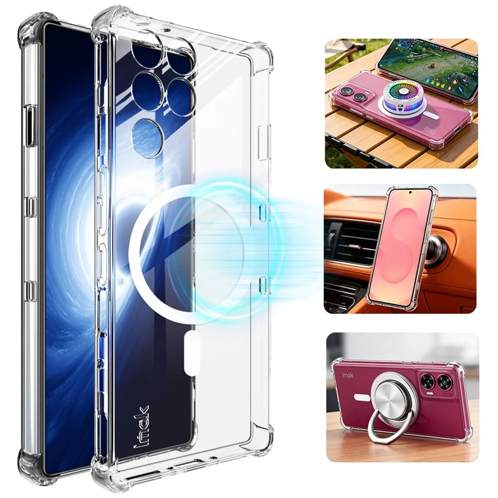 IMAK for ZTE nubia RedMagic 11 Pro 5G  /  11 Pro+ 5G  /  11S Pro 5G  /  11S Pro+ 5G Magnetic Case Airbag Shockproof Protection TPU Phone Cover - Transparent - 3