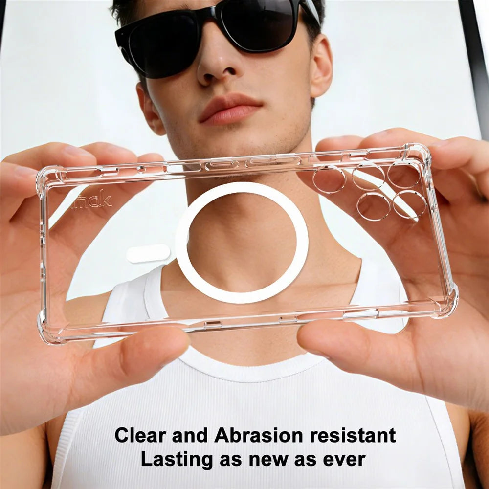 IMAK for ZTE nubia RedMagic 11 Pro 5G  /  11 Pro+ 5G  /  11S Pro 5G  /  11S Pro+ 5G Magnetic Case Airbag Shockproof Protection TPU Phone Cover - Transparent - 6
