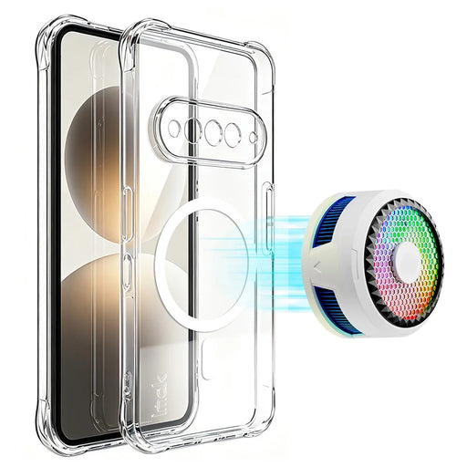 IMAK for Natural AI Phone Magnetic Case Airbag Shockproof Protection TPU Phone Cover - Transparent - 1