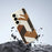 For Samsung Galaxy A37 5G Case Geometric Wood Grain Pattern Printing Straight Edge TPU Phone Back Cover - Beige - 4