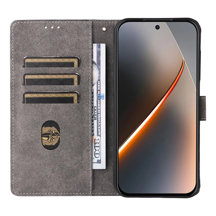 For ZTE nubia Neo 5 5G Wallet Case RFID Blocking PU Leather Phone Cover Stand with Strap - Brown - 2