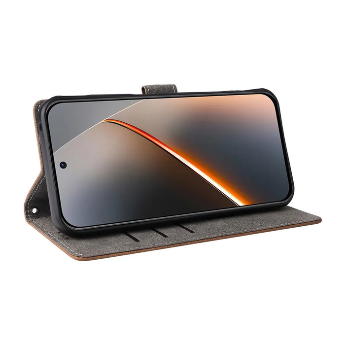 For ZTE nubia Neo 5 5G Wallet Case RFID Blocking PU Leather Phone Cover Stand with Strap - Brown - 3