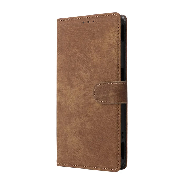 For ZTE nubia Neo 5 5G Wallet Case RFID Blocking PU Leather Phone Cover Stand with Strap - Brown - 7