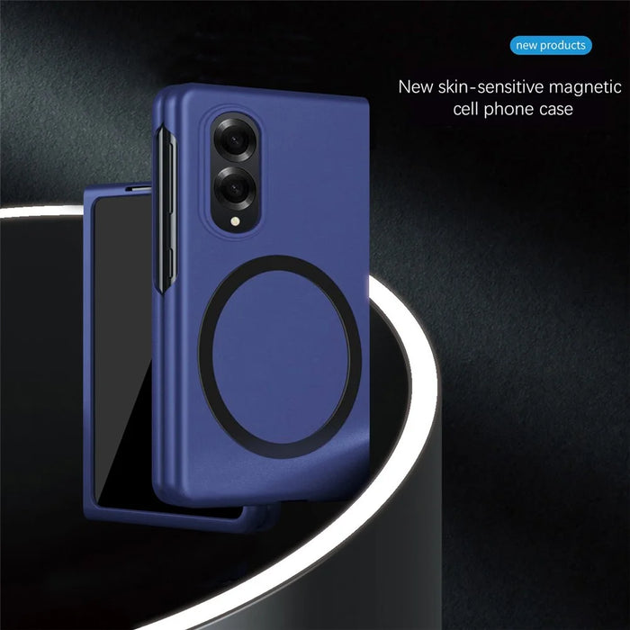 For Samsung Galaxy Z Fold8 Magnetic Case Skin-Touch Matte Hard PC Phone Cover - Sapphire - 2