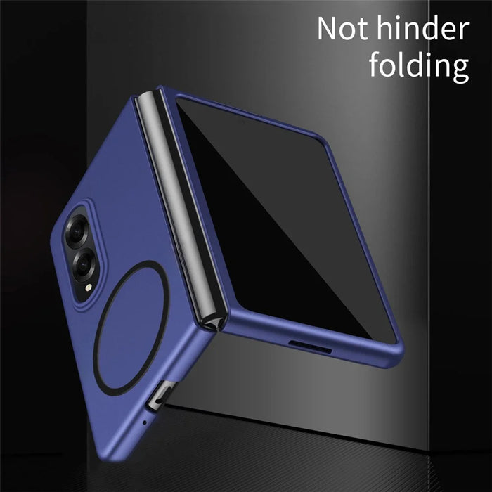 For Samsung Galaxy Z Fold8 Magnetic Case Skin-Touch Matte Hard PC Phone Cover - Sapphire - 7