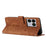 For Sony Xperia 1 VIII Stand Case Imprinted Lines Leather Phone Cover - Brown - 2