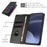 For Natural AI Phone Case 009 Punk Style Imprinted Wallet Stand Folio Flip Leather Cover - Black - 4