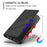 For Natural AI Phone Case 009 Punk Style Imprinted Wallet Stand Folio Flip Leather Cover - Black - 5