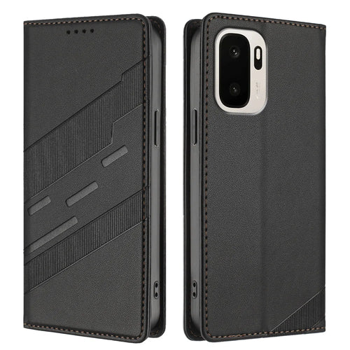 For OnePlus Ace 6 Ultra 5G Case 009 Punk Style Imprinted Wallet Stand Folio Flip Leather Cover - Black - 1