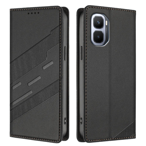 For Infinix GT 50 Pro 5G Case 009 Punk Style Imprinted Wallet Stand Folio Flip Leather Cover - Black - 1