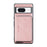 CASEME for Google Pixel 8a JEEHOOD Case  J02 Leather Back Cover with Detachable Zipper Card Holder Kickstand - Pink - 2