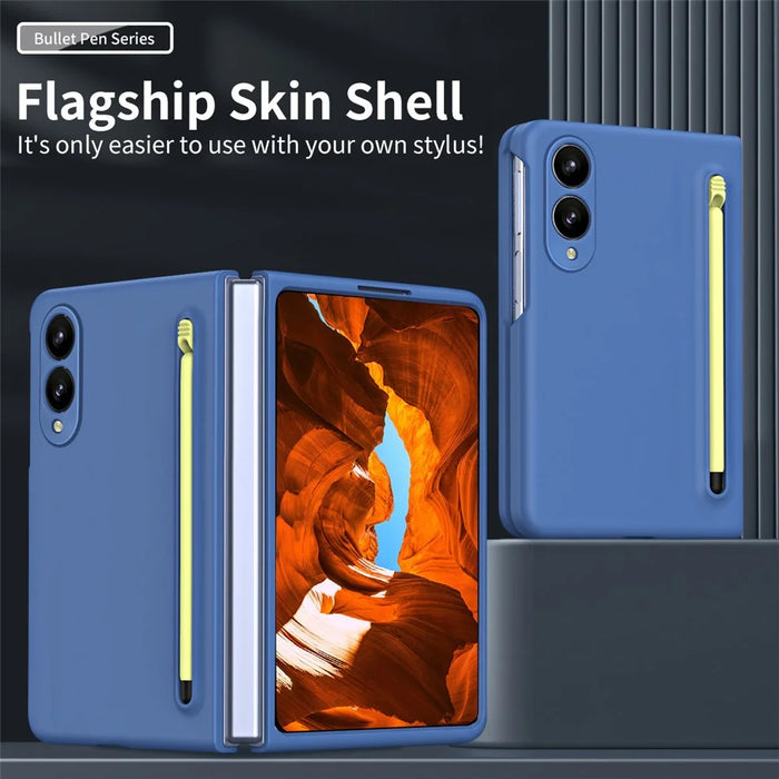 For Samsung Galaxy Z Fold8 Case with Stylus Hard PC Phone Back Cover - Sky Blue - 2
